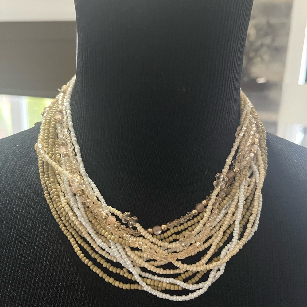 LOFT Elegant Multi-Strand Beaded Necklace